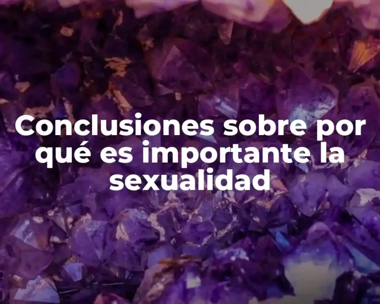 Conclusiones sobre por qué es importante la sexualidad