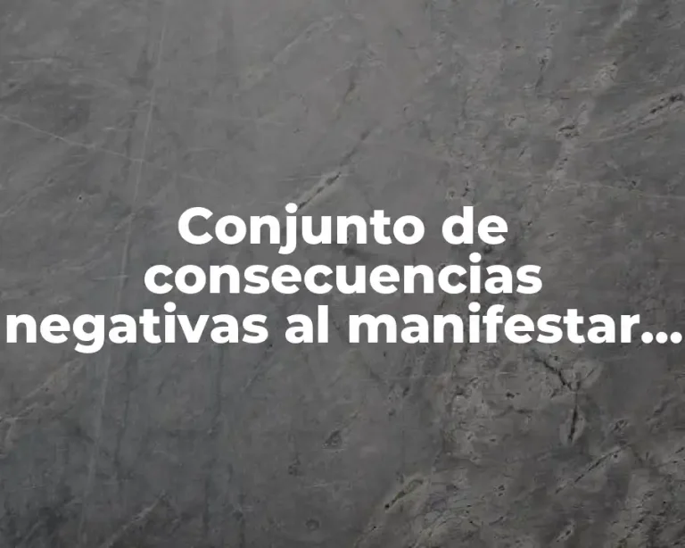 Conjunto de consecuencias negativas al manifestar enojo de manera