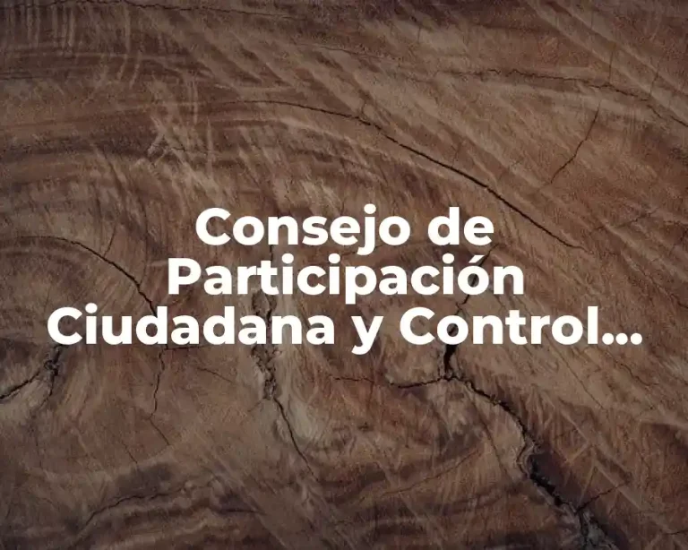 Consejo de Participación Ciudadana y Control Social