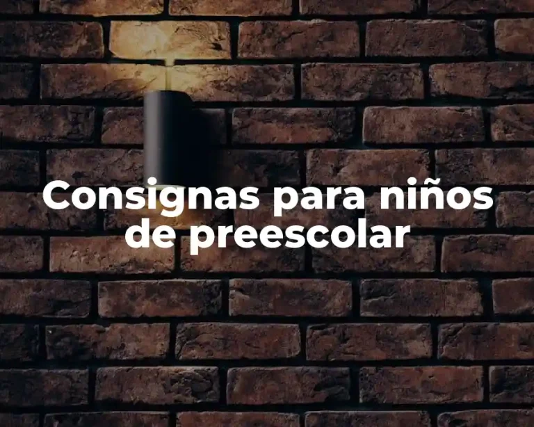 Consignas para niños de preescolar