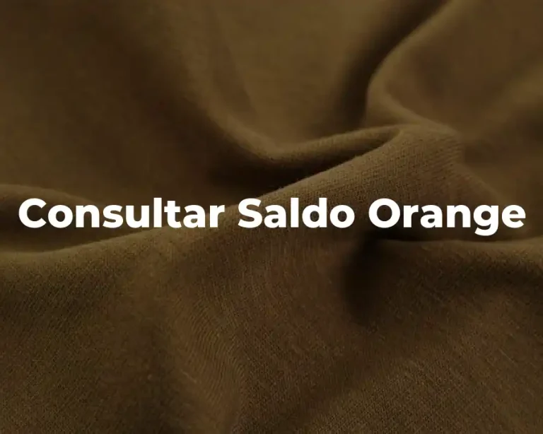 Consultar Saldo Orange
