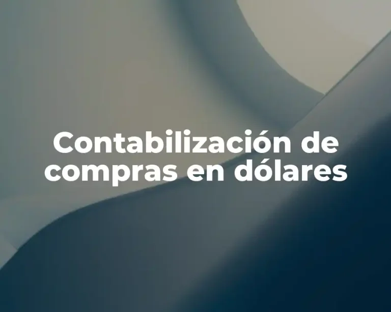 Contabilización de compras en dólares