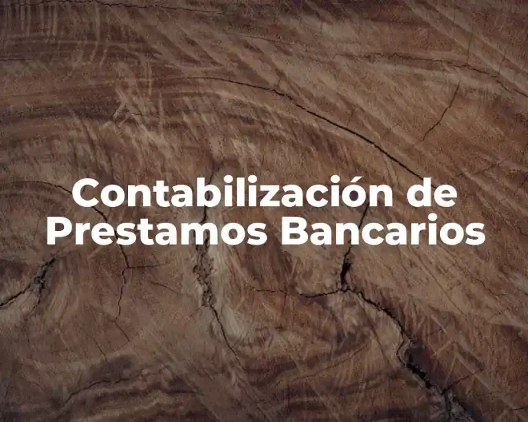 Contabilización de Prestamos Bancarios