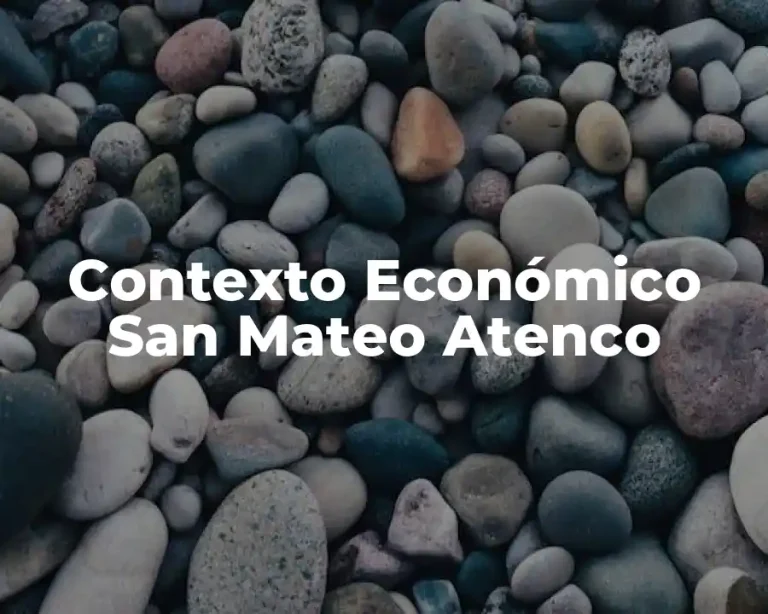 Contexto Económico San Mateo Atenco