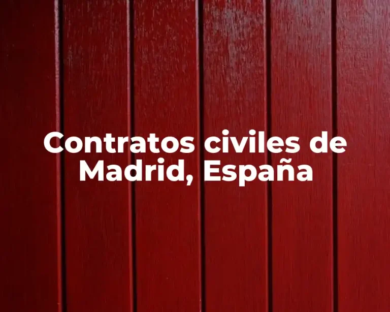 Contratos civiles de Madrid, España