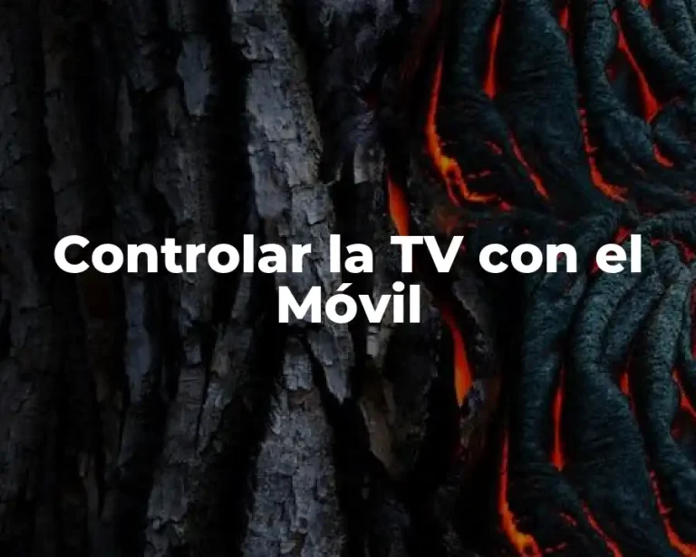 Controlar la TV con el Móvil