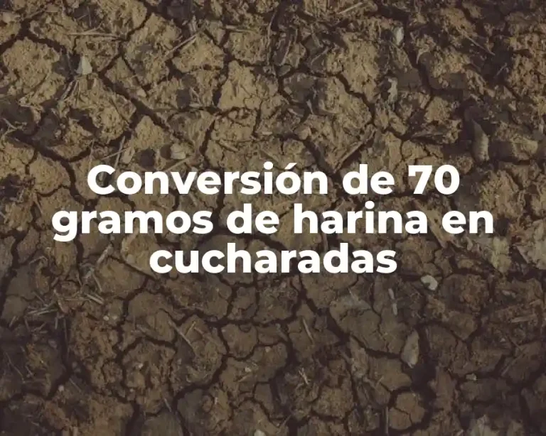 Conversión de 70 gramos de harina en cucharadas