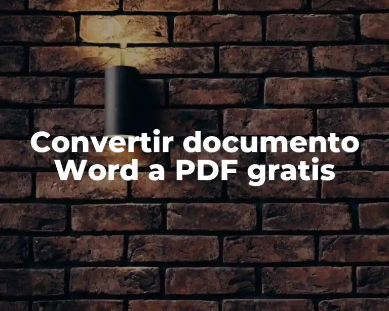 Convertir documento Word a PDF gratis
