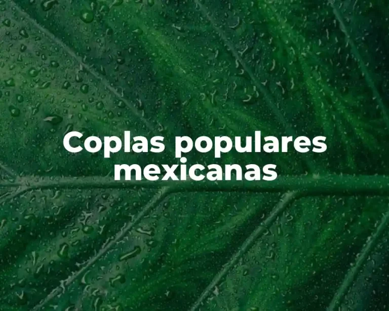 Coplas populares mexicanas