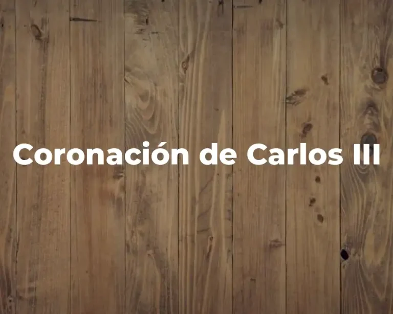 Coronación de Carlos III