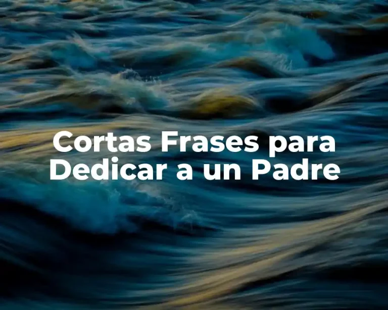 Cortas Frases para Dedicar a un Padre
