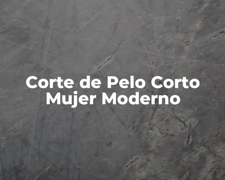 Corte de Pelo Corto Mujer Moderno