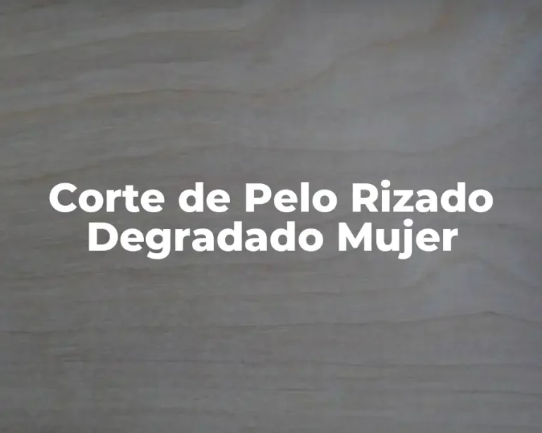 Corte de Pelo Rizado Degradado Mujer
