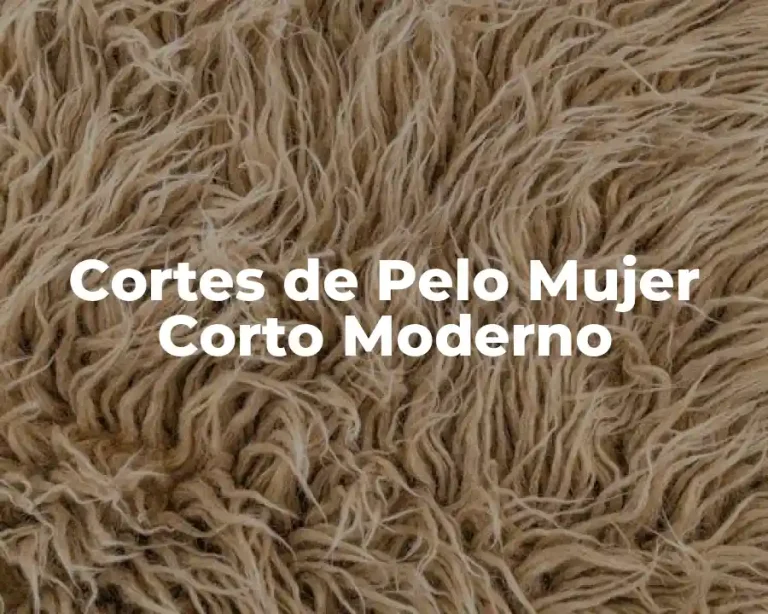 Cortes de Pelo Mujer Corto Moderno
