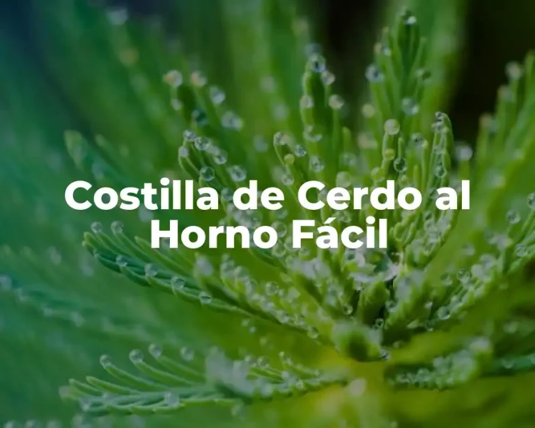 Costilla de Cerdo al Horno Fácil