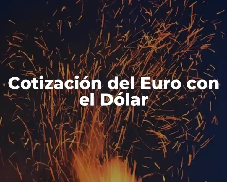 Cotización del Euro con el Dólar