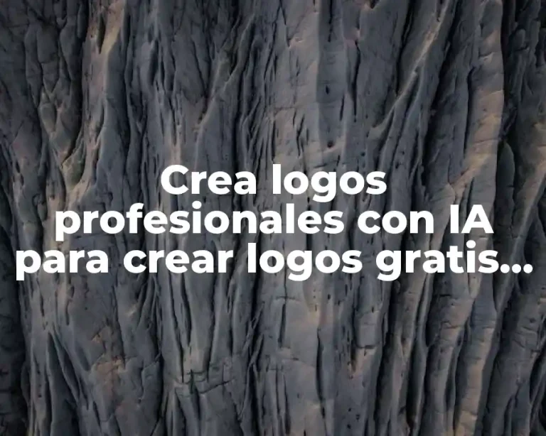 Crea logos profesionales con IA para crear logos gratis online