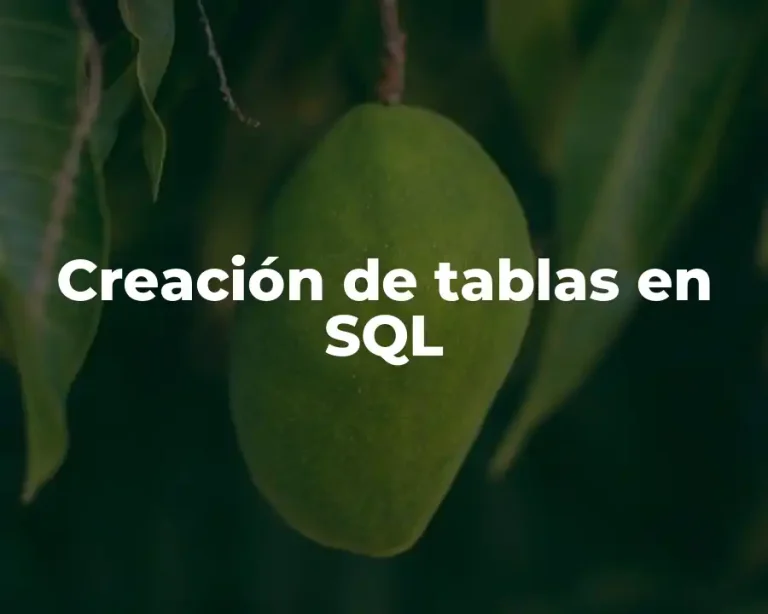Creación de tablas en SQL