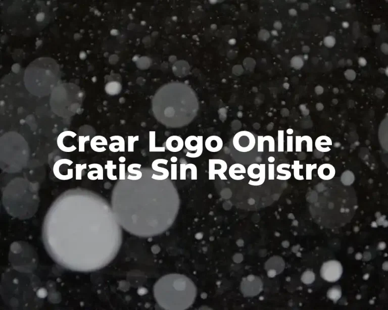 Crear Logo Online Gratis Sin Registro