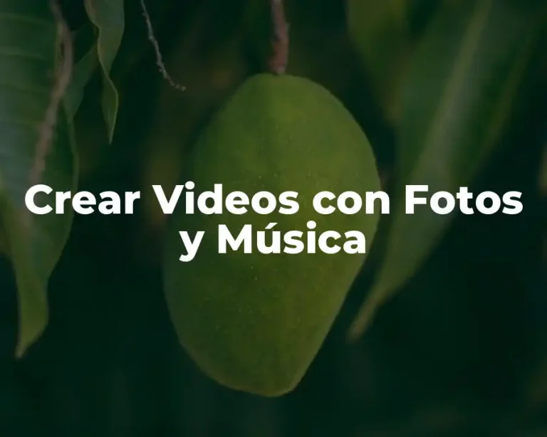 Crear Videos con Fotos y Música