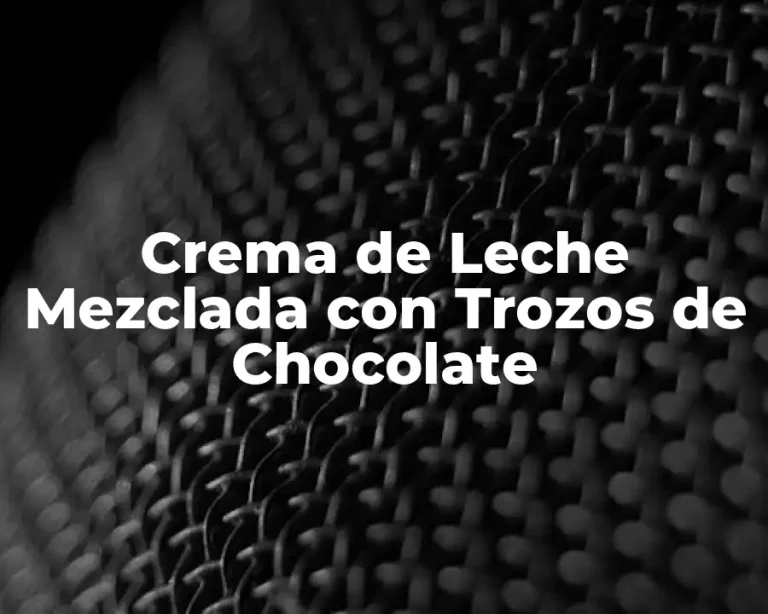 Crema de Leche Mezclada con Trozos de Chocolate