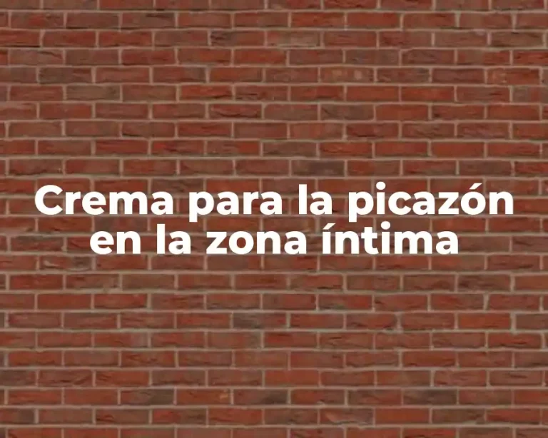 Crema para la picazón en la zona íntima