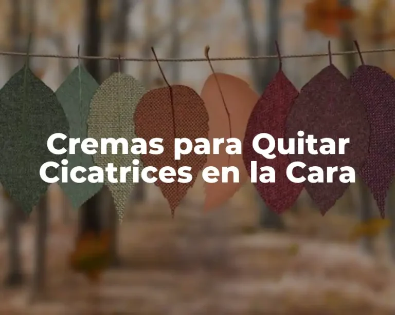Cremas para Quitar Cicatrices en la Cara