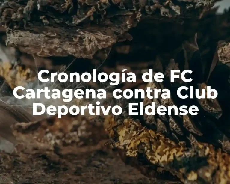 Cronología de FC Cartagena contra Club Deportivo Eldense