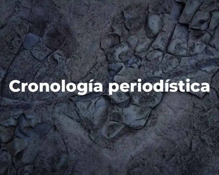 Cronología periodística