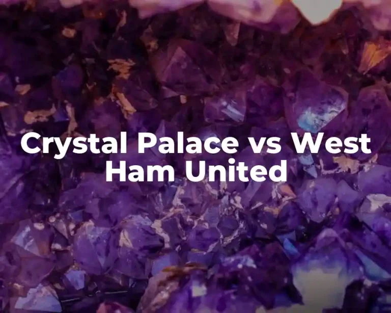 Crystal Palace vs West Ham United
