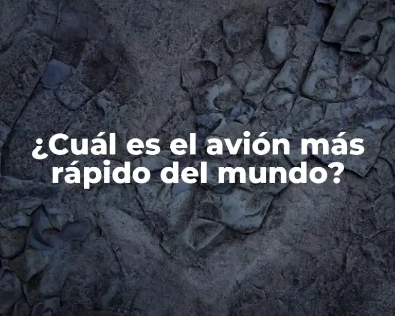 ¿Cuál es el avión más rápido del mundo?