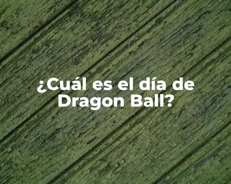 ¿Cuál es el día de Dragon Ball?