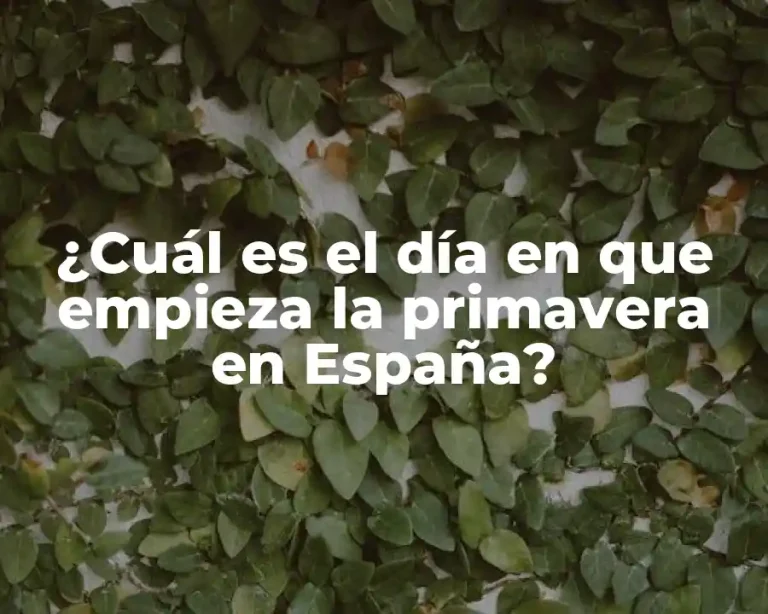 ¿Cuál es el día en que empieza la primavera en España?
