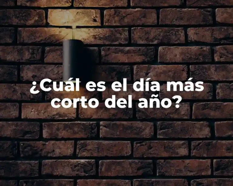 ¿Cuál es el día más corto del año?