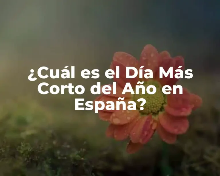 ¿Cuál es el Día Más Corto del Año en España?