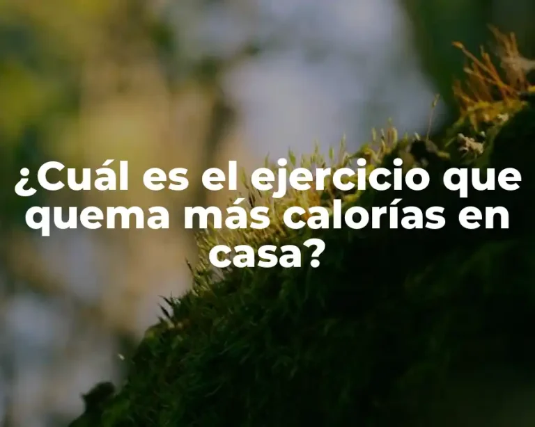 ¿Cuál es el ejercicio que quema más calorías en casa?