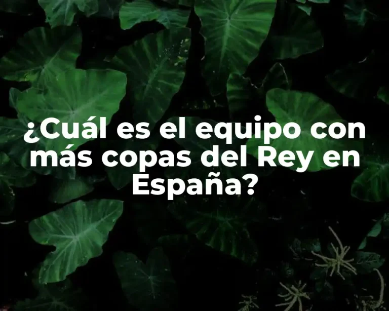 ¿Cuál es el equipo con más copas del Rey en España?