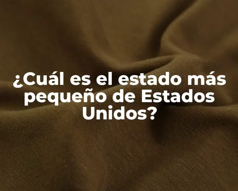 ¿Cuál es el estado más pequeño de Estados Unidos?