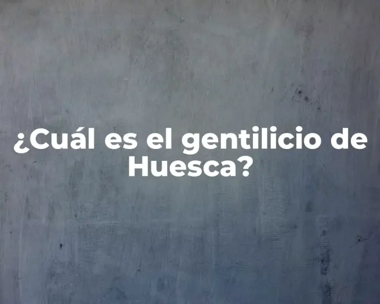 ¿Cuál es el gentilicio de Huesca?