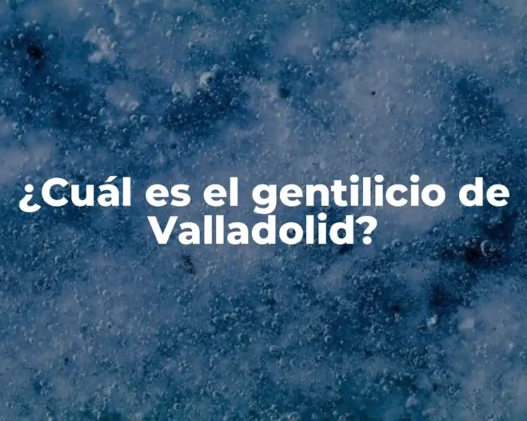 ¿Cuál es el gentilicio de Valladolid?