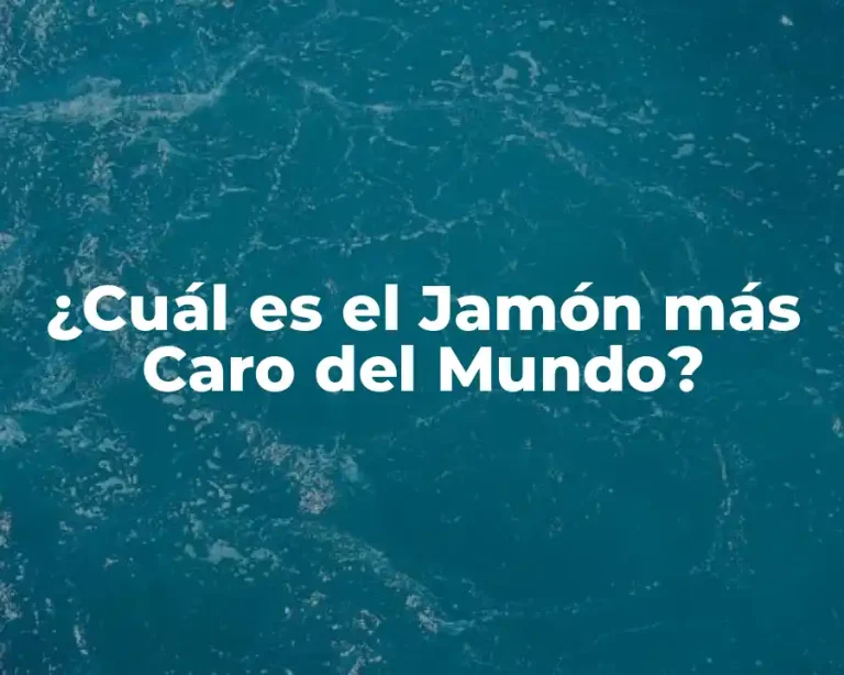 ¿Cuál es el Jamón más Caro del Mundo?