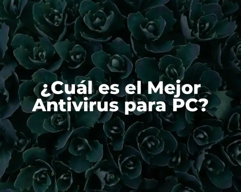 ¿Cuál es el Mejor Antivirus para PC?