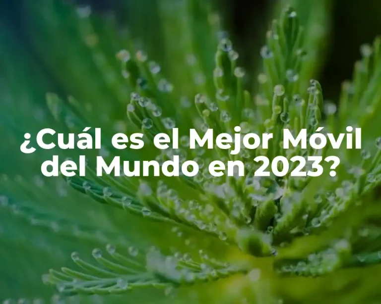 ¿Cuál es el Mejor Móvil del Mundo en 2023?