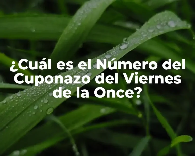 ¿Cuál es el Número del Cuponazo del Viernes de la Once?