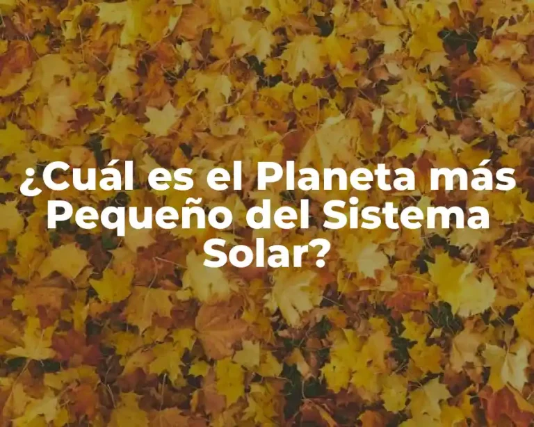 ¿Cuál es el Planeta más Pequeño del Sistema Solar?