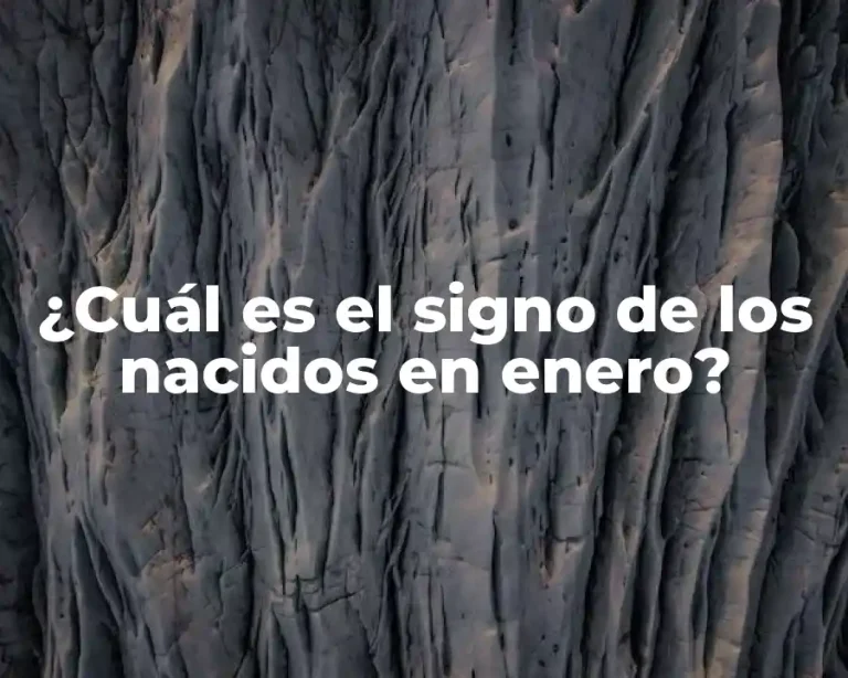 ¿Cuál es el signo de los nacidos en enero?