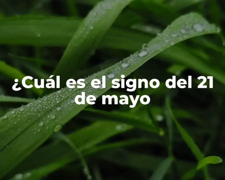 ¿Cuál es el signo del 21 de mayo