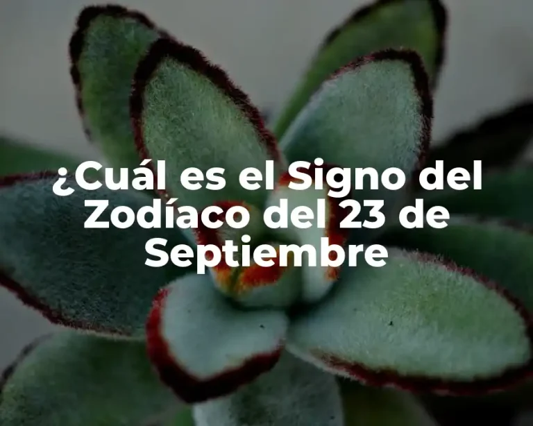 ¿Cuál es el Signo del Zodíaco del 23 de Septiembre
