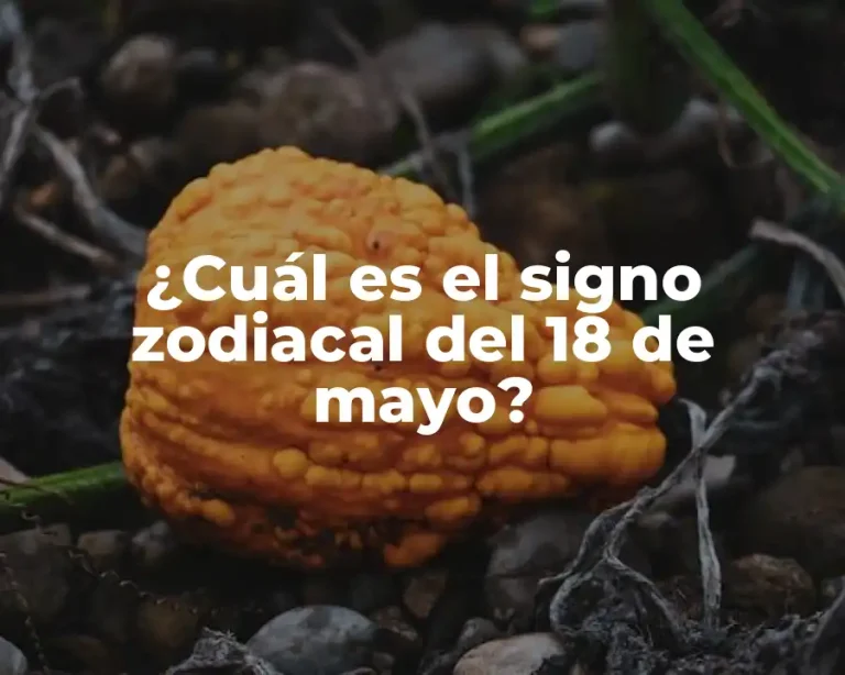 ¿Cuál es el signo zodiacal del 18 de mayo?