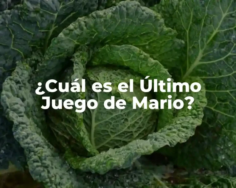¿Cuál es el Último Juego de Mario?